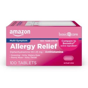 Basic Care Diphenhydramine HCl Allergy Relief Tablets