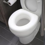 HealthSmart Enhanced Comfort 5" Raised (Round) Toilet Seat Riser | 3 Slip Resistant Pads | FSA/HSA Eligible | Toilet Seat Risers for Seniors | Padded Toilet Seat Elevation | 15.7 x 15.2 x 6.1