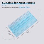 Disposable Blue Face Masks with Earloops - 50 Pack