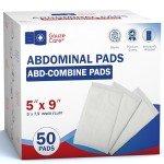 Sterile ABD Combine Pads - 50-Pack, 5x9 Inches