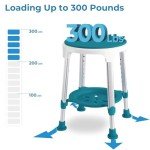 360° Swivel Shower Stool with Adjustable Height