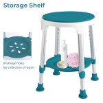 360° Swivel Shower Stool with Adjustable Height