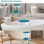 360° Swivel Shower Stool with Adjustable Height