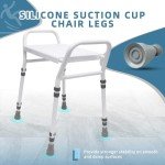 Adjustable Shower Chair with Arm and Suction Feet
