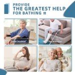 Adjustable Shower Chair with Arm and Suction Feet