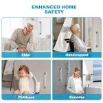 12-Inch Grab Bars for Bathroom Safety - 2 Pack