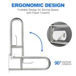 Stainless Safety Flip-Up Bathroom Grab Bar