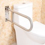 Stainless Steel Foldable Toilet Grab Bars - 24