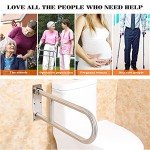 Stainless Steel Foldable Toilet Grab Bars - 24