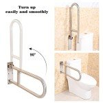 Stainless Steel Foldable Toilet Grab Bars - 24