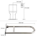 Stainless Steel Foldable Toilet Grab Bars - 24