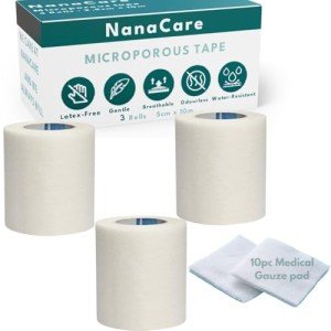 NanaCare 2" Microporous Surgical Tape & Gauze Pads
