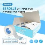 Micropore Adhesive Medical Tape - 18 Rolls, 1" x 10 Yards
