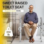 Adjustable Raised Toilet Seat with Handles for Seniors