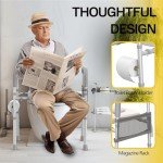 Adjustable Raised Toilet Seat with Handles for Seniors