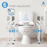 Adjustable Raised Toilet Seat with Handles for Seniors