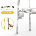 Adjustable Raised Toilet Seat with Handles for Seniors