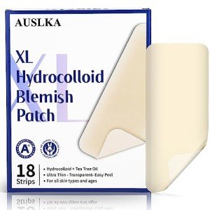 AUSLKA XL Hydrocolloid Blemish Patches - 18 Strips