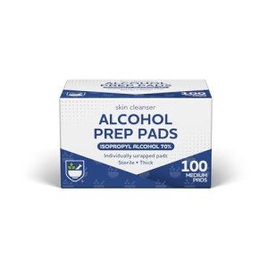 Rite Aid 70% Isopropyl Alcohol Prep Pads, 100 Count