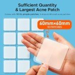 Large Hydrocolloid Acne Patches - 62 Pack