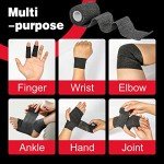 16 Pack Self-Adhesive Black Bandage Wrap 2" x 5 Yards