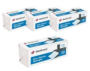 Dealmed 4" x 4" Non-Sterile Gauze Sponges - 200 Count