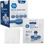 Sterile 3" x 3" Gauze Pads - 100 Pack