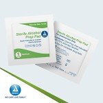 Dynarex 70% Isopropyl Alcohol Prep Pads, 100 Pack