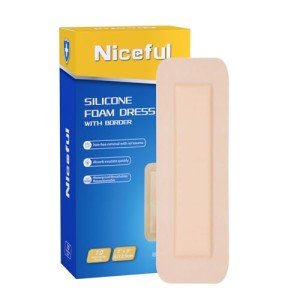 10 Pack Waterproof Silicone Foam Dressings 2"x5