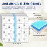 50 Waterproof Adhesive Bandages - 6x6 Clear Tape