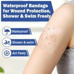 50 Waterproof Adhesive Bandages - 6x6 Clear Tape