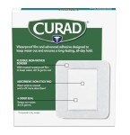 CURAD Waterproof Adhesive Pads, 4"x4", 8 Count