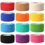 12-Pack Self-Adhesive Elastic Bandage Wraps