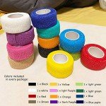 12-Pack Self-Adhesive Elastic Bandage Wraps