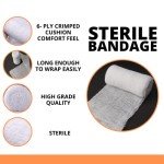 8 Pack Sterile Stretch Bandage Rolls - 4.5" x 4.1 Yards