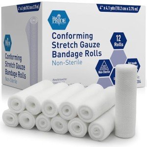 Medpride Stretch Gauze Rolls - Pack of 12
