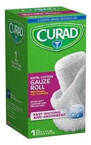 Curad Cotton Stretch Rolled Gauze - 4.5" x 4 yd