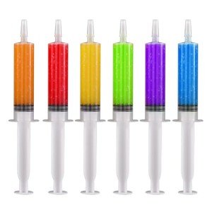 60 PACK 2 oz Party Jelly Syringes Shot, BPA Free, Washable, Big Springe for Jelly Party Shot, Durable Jelly Party Syringes for Halloween, Thanksgiving day, Christmas Bachelorette Parties