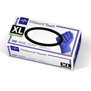 Blue Nitrile Exam Gloves, X-Large, 250 Count