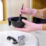 100 Count Pink Nitrile Disposable Gloves - Medium