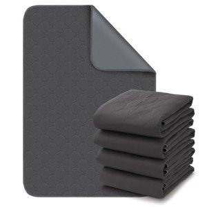 Washable Waterproof Bed Pads - 36x52 Inch (4 Pack)