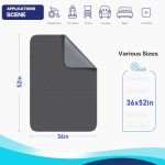 Washable Waterproof Bed Pads - 36x52 Inch (4 Pack)