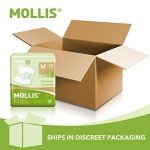 MOLLIS Unisex Disposable Adult Diapers, Medium, 15 Count