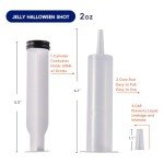 60 PACK 2 oz Party Jelly Syringes Shot, BPA Free, Washable, Big Springe for Jelly Party Shot, Durable Jelly Party Syringes for Halloween, Thanksgiving day, Christmas Bachelorette Parties