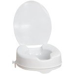 AquaSense Raised Toilet Seat with Lid - White