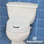 AquaSense Raised Toilet Seat with Lid - White
