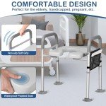 Adjustable Toilet Seat Riser for Seniors - 500lbs