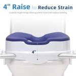 Toilet Seat Riser with Handles for Seniors