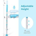 Adjustable Raised Toilet Seat with Armrests