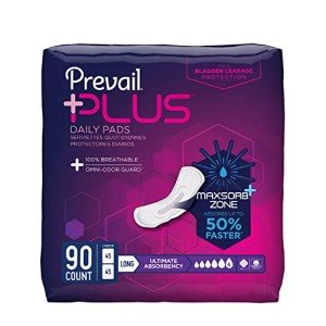 Prevail Plus Long Incontinence Bladder Control Pads